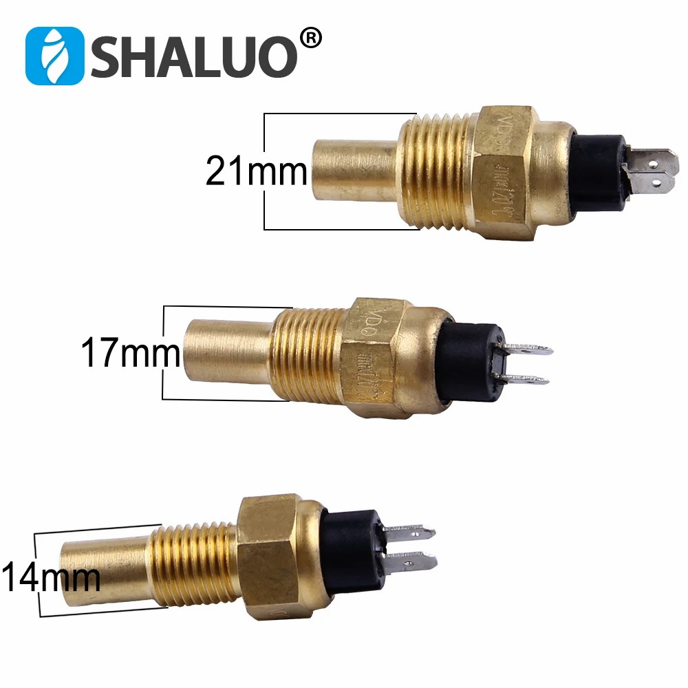 Sensor de temperatura del agua del motor diésel, pieza del generador, alarma de tornillo de latón, enchufe del sensor electrónico universal de marca