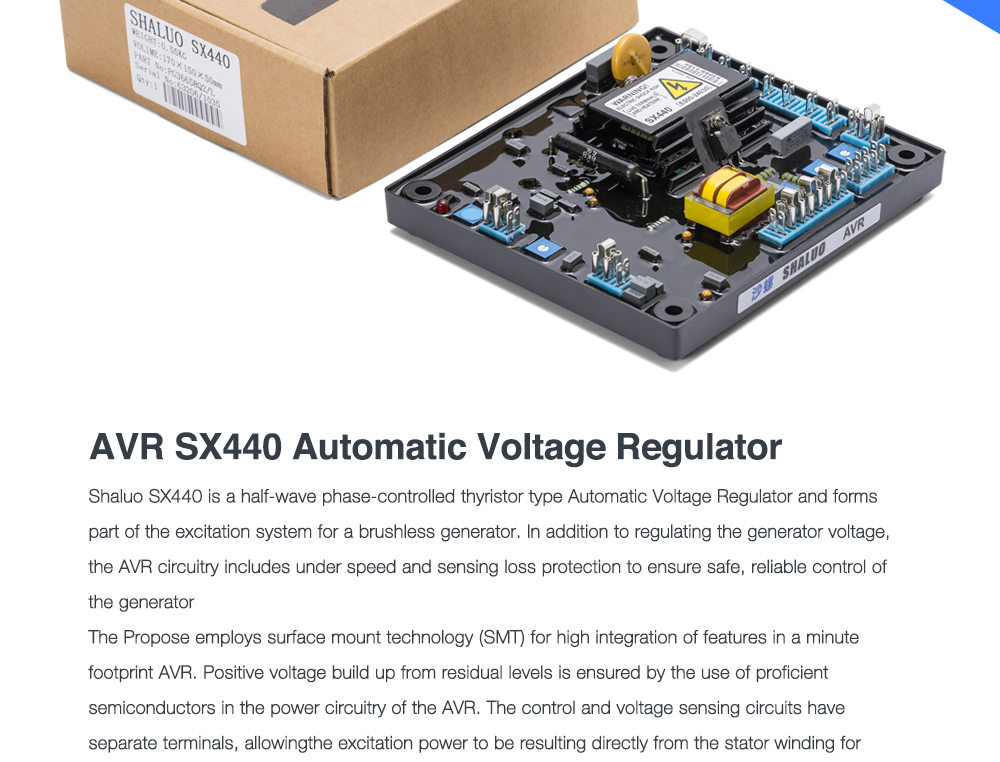 Precio trifásico AVR AC regulador de voltaje automático 220v generador AVR SX440