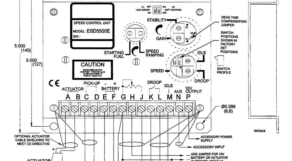 Controlador de velocidad del generador ESD5500E regulador electrónico 5500e